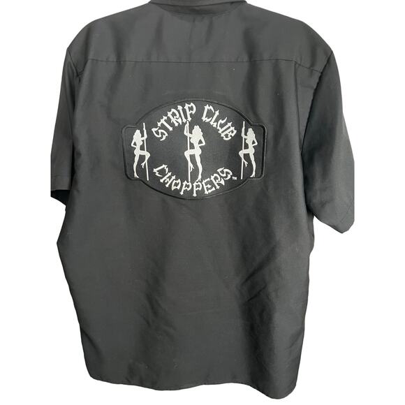 Throttle Threads Men’s Large Strip Club Choppers Shirt Talent Scout Black Street - Picture 3 of 13